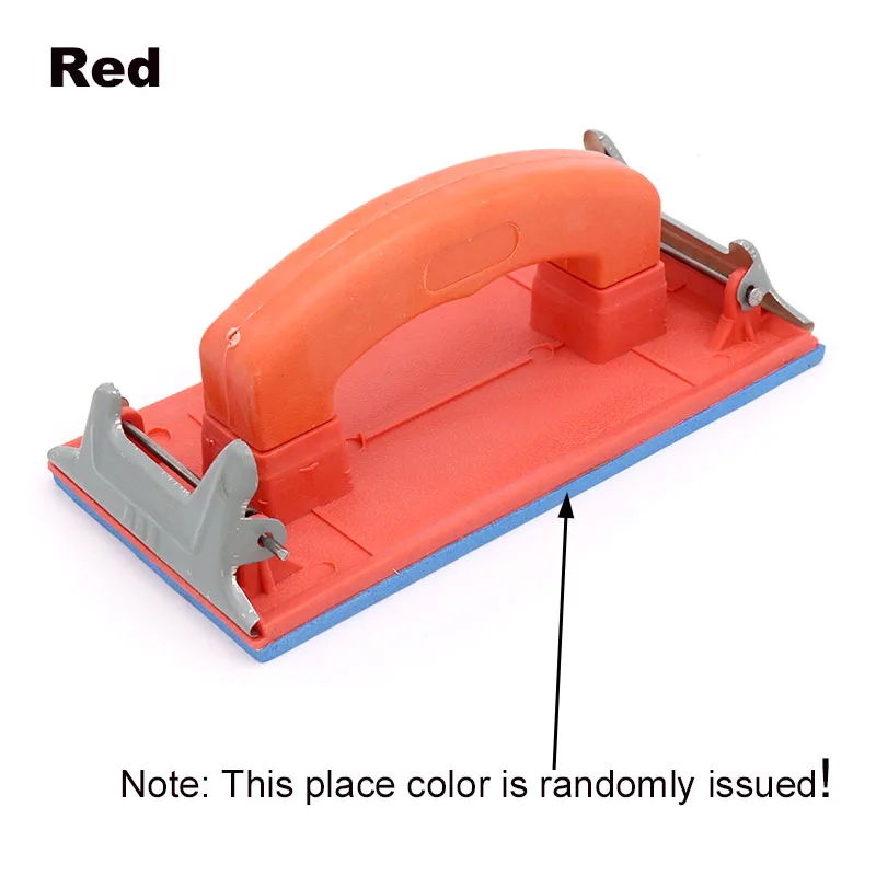 ZtDpLsd 1 шт. держатель наждачной бумаги шлифовальный полированный для стен работа по дереву полировка песочной рамы абразивные инструменты ручной матовая бумага - Цвет: Red
