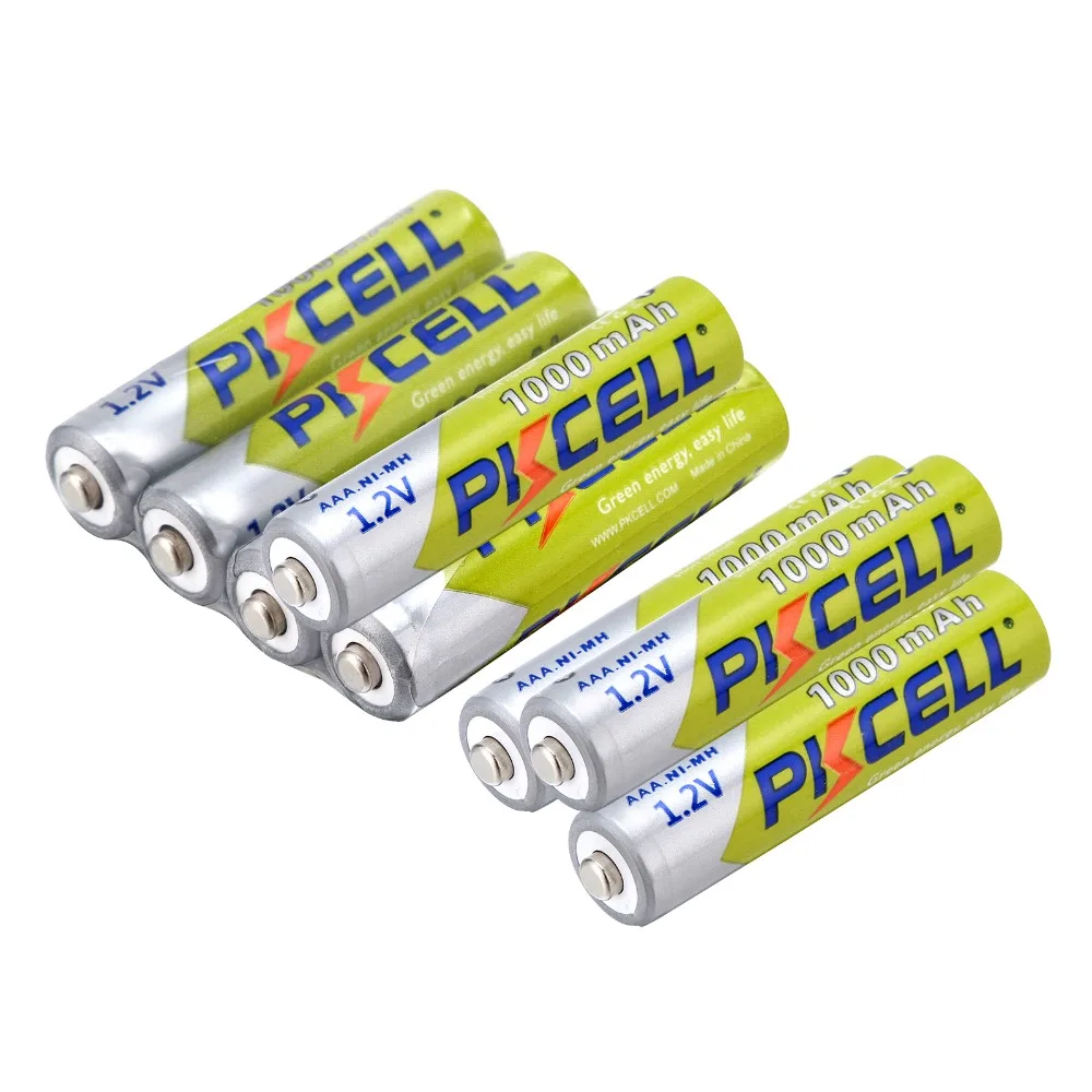 8 шт./лот PKCELL 1,2 V Ni-MH 1000mAh аккумуляторная батарея AAA 3A NiMH батареи для камеры фонарик электрическая бритва и т. Д