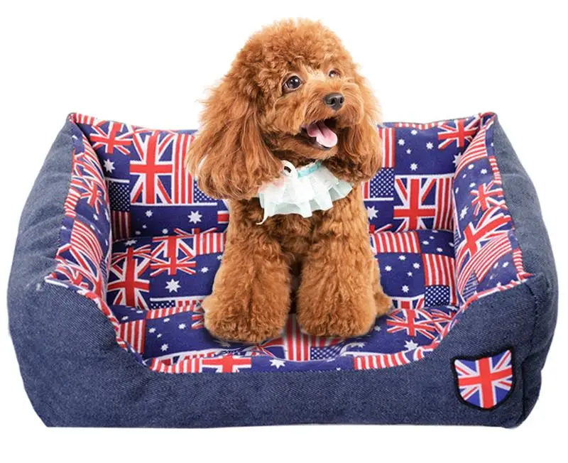 buy Luxury Warm Corduroy Padded Dog Bed Waterproof Washable Pet House Mat Soft Sofa Kennel Dogs Cats House For Small Dogs