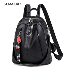 Минимализм женский рюкзак из искусственной кожи молодежи для женщин Bagpack красивая мода Девушка Повседневное Рюкзаки Леди Сумка 2019 Новый