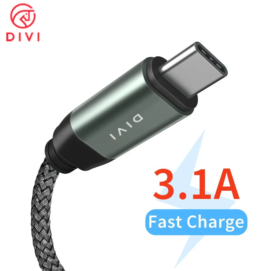 

FIVI 2M 3.0A USB Type C Cable Fast Charging USB C Cable Type-C Data Cord For Samsung Galaxy S9 S8 Huawei Mate 20 Xiaomi Oneplus