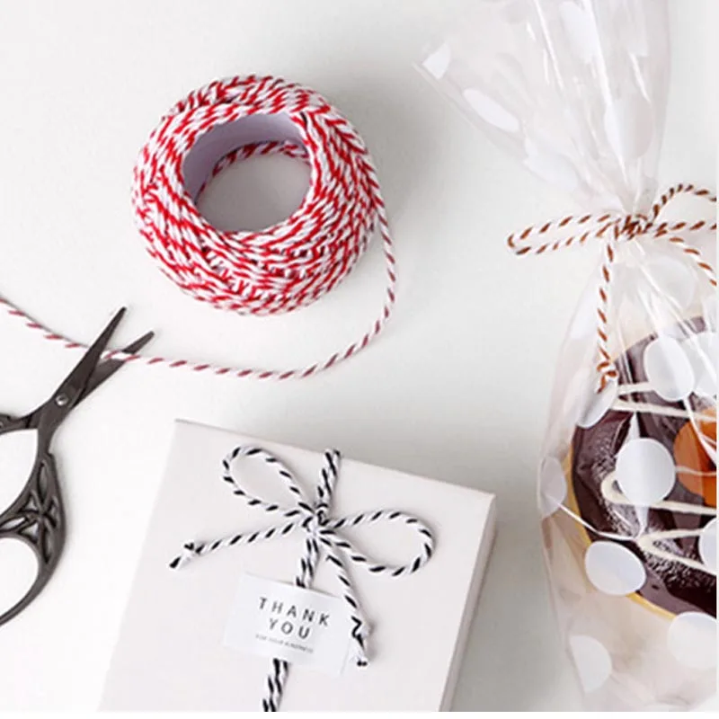 

1-Roll 18 Meters Double Color Cotton Rope Scrapbook & Cardmaking Craft Home Decoration Gift Wrapping