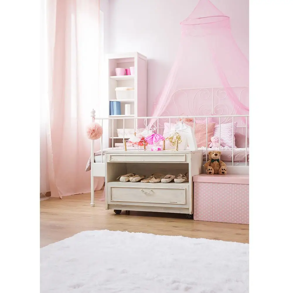 Розовая комната Curtain фон для фотосъемки фотостудии Виниловые фоновые Декорации
