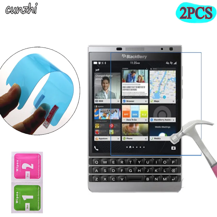 

2PCS Ultra Clear TPU Nano-coated Explosion proof Screen Protector Film For Blackberry Passport Silver Edition Dallas Passport 2