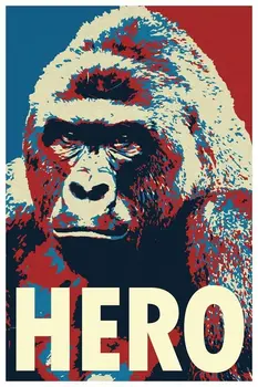 

Home Decor Harambe The Gorilla-Silk Art Poster Wall Sticker Decoration Gift