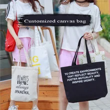 Мультяшная Холщовая Сумка с ручной росписью, Хлопковая сумка для покупок, Студенческая Холщовая Сумка