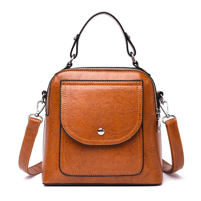 

Style Handbag Casual Wild Large Capacity Pocket Ladies Solid Color Shoulder Diagonal Package