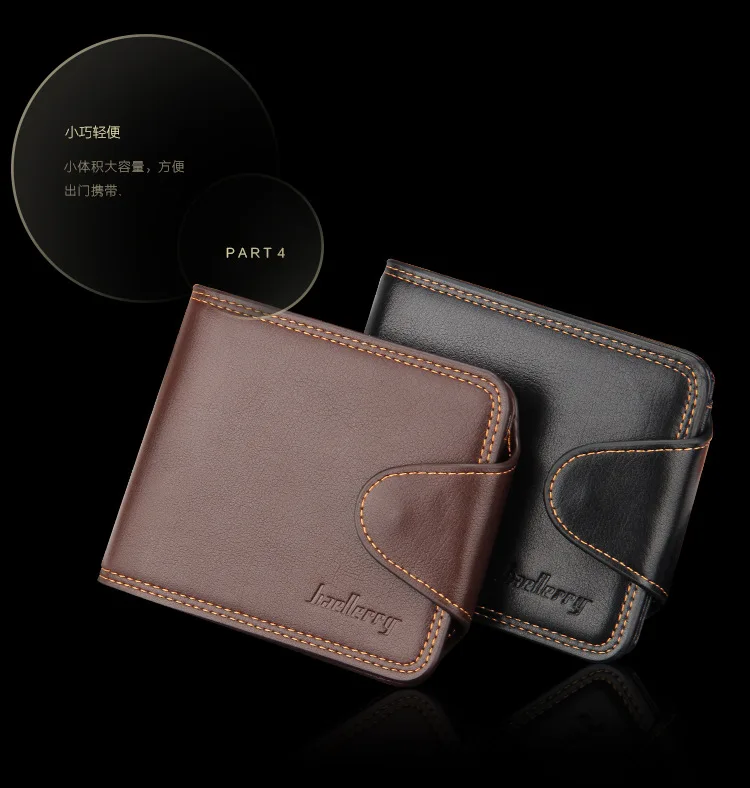 Small Men Wallets Credit Card Holders Zipper Luxury Brand Famous Handmade Leather Men Wallet Coin Pocket Male Purse Clutch Black