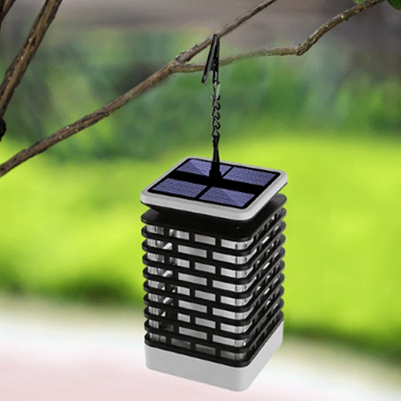 Solar Lights Flicking Flame Outdoor Solar Lantern Lamp Light Solar Powered LED Waterproof Hanging Light For Garden Yard Pathway (14)
