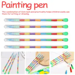 Креативный цветной карандаш граффити ручка 10 цветов/шт DIY Сменные мелки масло Пастель для детская живопись рисунок милые канцелярские