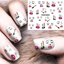 1 feuille d'ongle autocollant Marilyn Monroe Nail Art eau décalcomanies charismatique femmes conception ongles enveloppes transfert feuille ongles décorations(China)