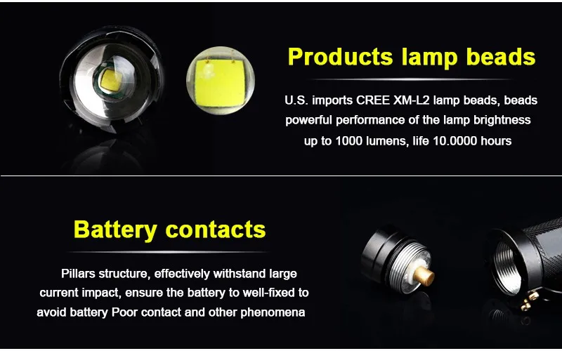 cree xm l2 светодиодный фонарь, мини-светильник-вспышка, перезаряжаемый на 18650 батарее, светодиодный светильник-вспышка xml t6, водонепроницаемый охотничий фонарь с зумом