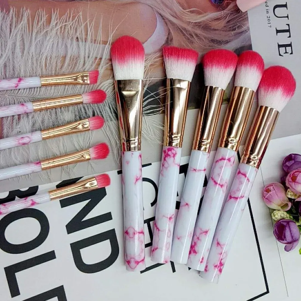 

10 PCS/Set Marbling Makeup Brushes Kit Eye Shadow Brushes Portable Make Up Brush Universal Beauty Cosmetic Tools