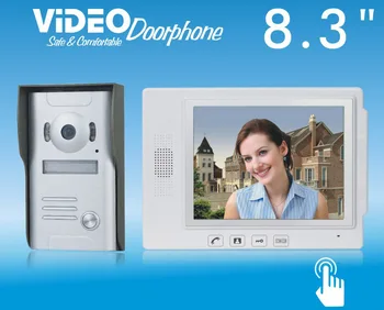 

ZHUDELE Home security intercom system doorbell 8.3" video door phone ,waterproof explosion-proof 700TVLine HD IR camera 1 V 1
