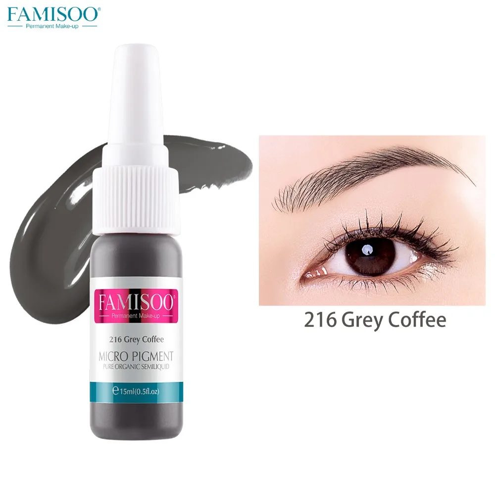 Famisoo 15ml Grey Coffee Tattoo Ink Microblading Permanent Makeup Pigment Tattoo pigment Body Painting Ink for Tattoo pigmento
Famisoo 15ml Grey Coffee Tattoo Ink Microblading Permanent Makeup Pigment Tattoo pigment Body Painting Ink for Tattoo pigmento