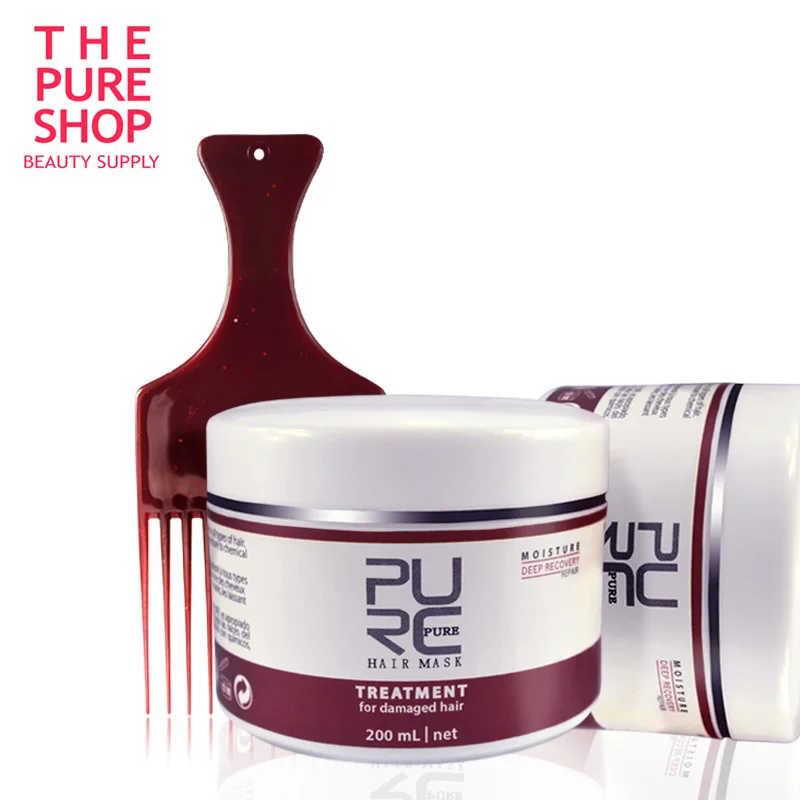 2 PCS 200ml deep therapy hair mask get 3 pcs gifts one high quality hair towel and 2 pcs hair tools best hair care products queen hair products 7a 3 100%
