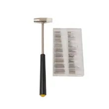 Ebonite ручка молоток инструмент для часов упаковка скрепок для волос набор пружинных стержней с штырьки для соединения ремешков для удаления часов ювелирные изделия инструмент для ремонта часов