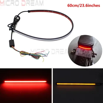 

Universal 60cm Switchback Flexible LED Strip Taillight DRL Flowing Sequential Brake Stop Tail Light w/Amber Turn Signal Lamp