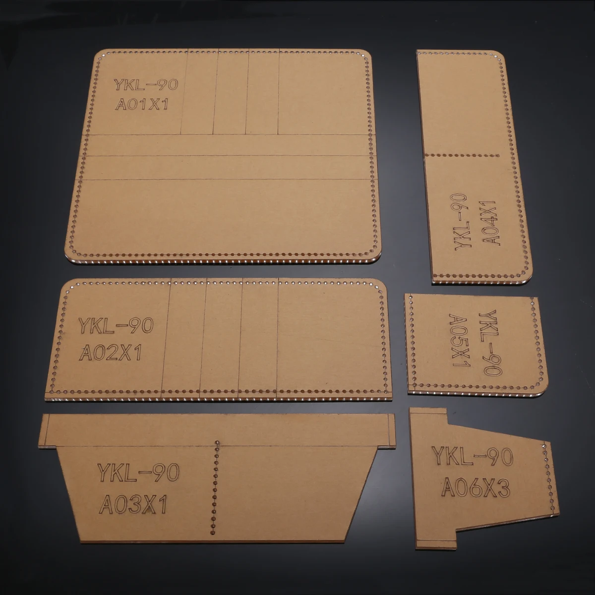 1pc Acrylic Transparent Templates Business Long Wallet Template Leather Craft Pattern Stencil DIY Household Supplies