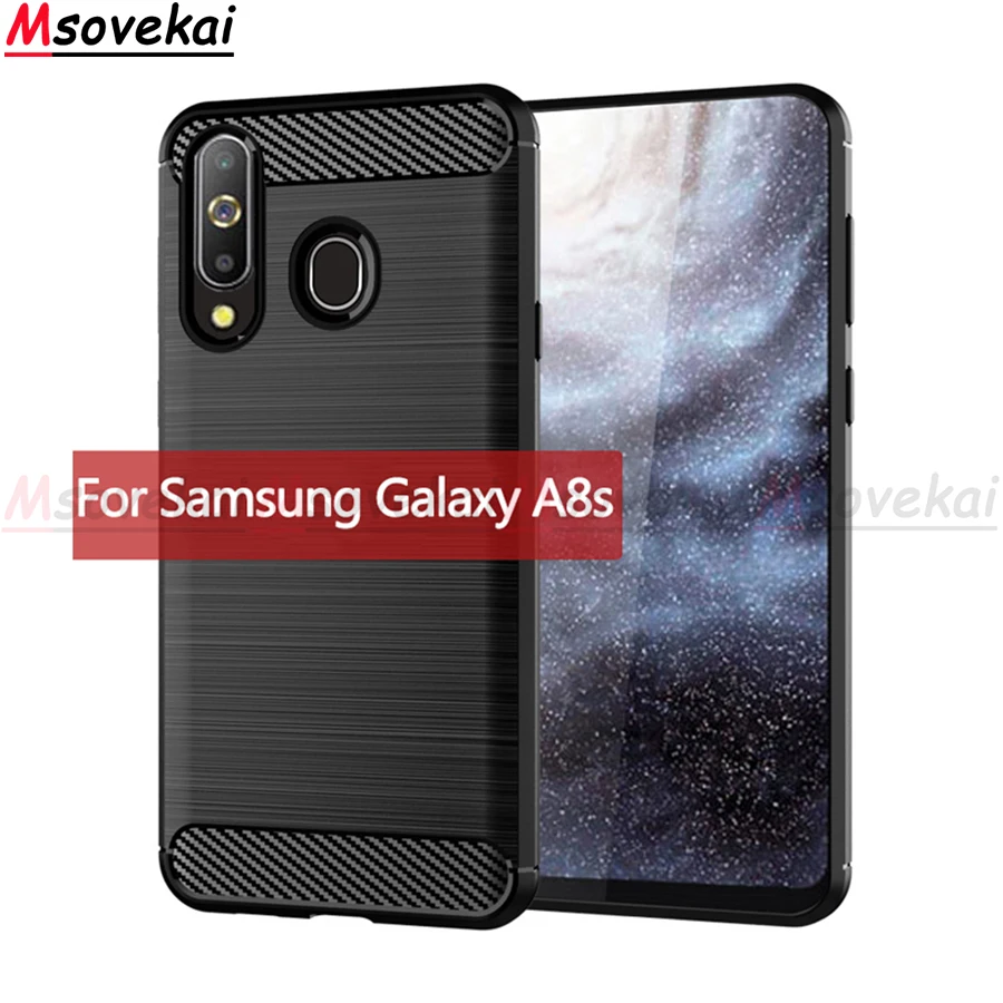 

Carbon Case for Samsung Galaxy A8s Case Cover for Galaxy A8s 6.4 Inch Silicone Bumper Soft Case for Samsung A8s TPU Phone Shell