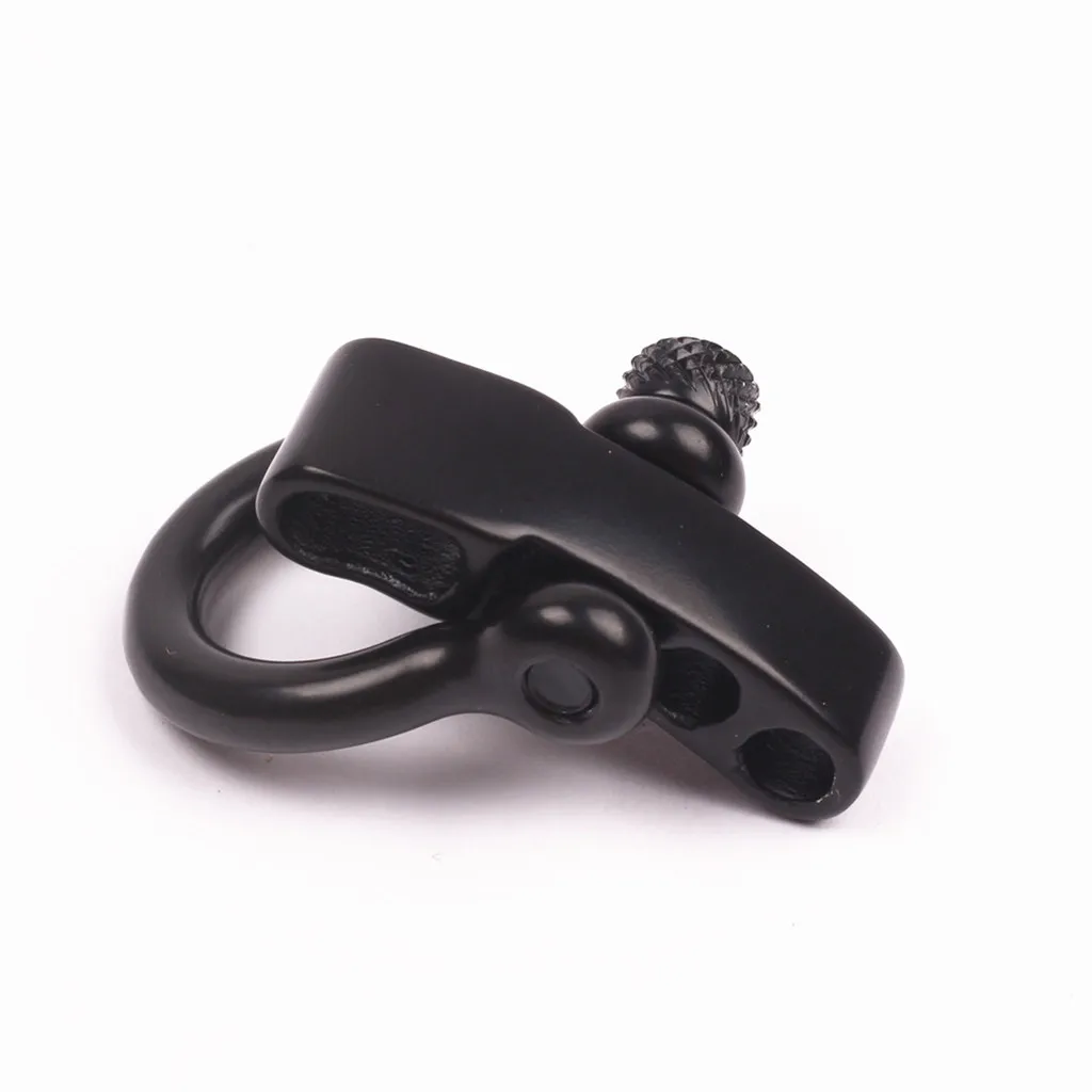 5mm Black Adjustable Stainless Steel Shackle for Paracord Bracelets for Outdoor Sports Camping Hiking 