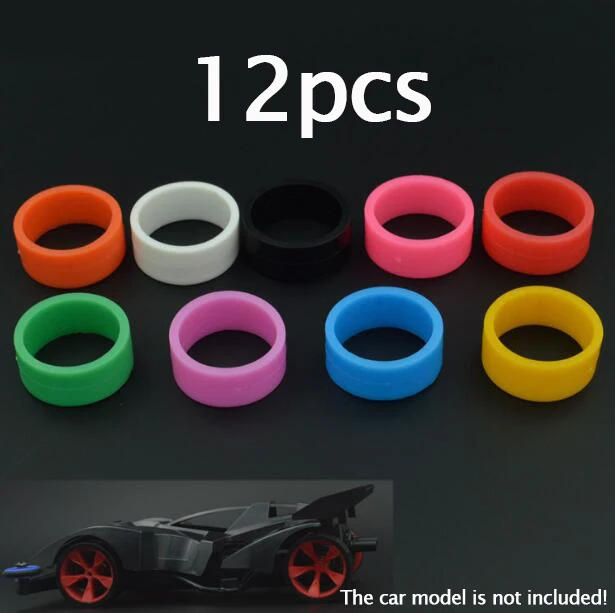 

Free Shipping 12PCS Rubber Tire Skin Middle Diameter Tire Wheel Skin For Tamiya Mini 4WD Car Model