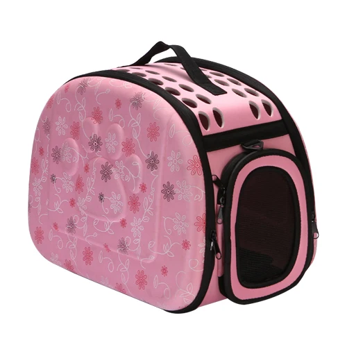EVA для собак, кошек, сумки для переноски домашних животных, складные клетки, складные ящики для переноски, сумки для перевозки домашних животных, аксессуары для щенков - Цвет: Pink