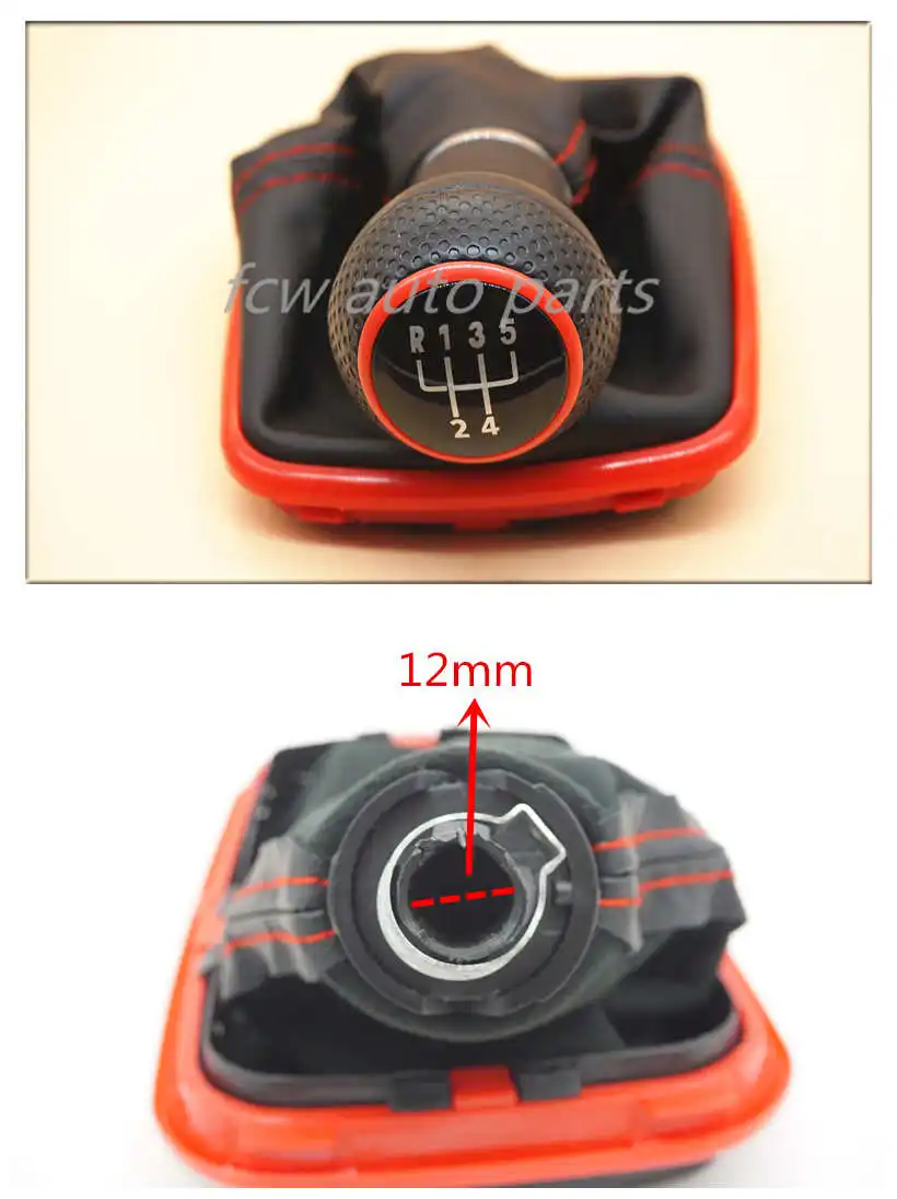 12 мм 5/6 Скорость Шестерни рычаг переключения передач гетры загрузки для Volkswagen VW Golf 4 Характеристическая вязкость полимера MK4 GTI R32 Bora Jetta 1999-2004 - Название цвета: 5 SPEED 12MM