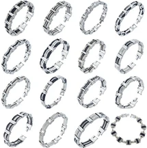 AOMU мужские серебряные браслеты из нержавеющей стали, мужские браслеты-манжеты, байкерские мотоциклетные черные силиконовые браслеты