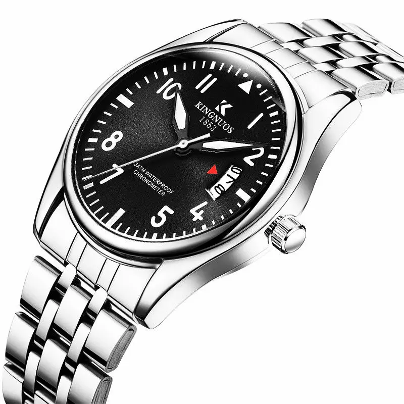 

Fashion Calendar Men's Watch 30m Waterproof Sports Men Watches High Quality Stainless Steel Watchband Man Wristwatch Luxury Top