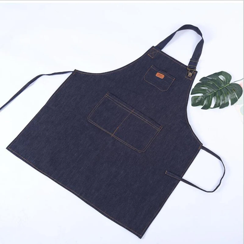 

New Fashion Cooking Kitchen cowboy Apron For Woman Men Chef Waiter Cafe Shop BBQ Hairdresser Aprons Custom Gift Bibs Wholesale