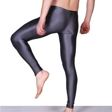 Free Shipping Sexy Solid Color Men Casual Leggings Skinny Pants Long Underpants Thin Fitness Trousers