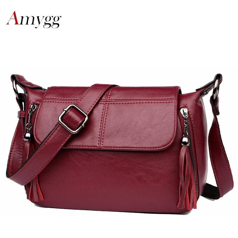 Buy Luxury Handbags Women Bags Designer Soft Leather Double Zippers Tassel