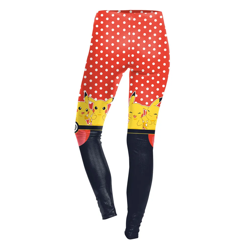 amazon leggings FCCEXIO Simple Cartoon Pokemon GO Designs Gray Female Leggings Spring Casual Women's Stretch Legging Soft Jegging Fitness Legins faux leather leggings