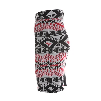 

2020 Geometric Red Green CIEMIILI Mini Women Skirts Pencil Fashion Evening Party Bandage Runway Hot Sale Sexy Skirts Wholesale