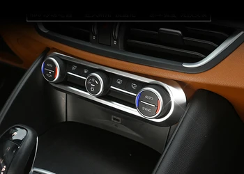 

High-quality For Alfa Romeo Giulia / Stelvio 2017 2018 Car-Styling Matte Interior Air Conditioning Air Vent Outlet Cover