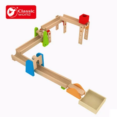 Детские трековые блоки деревянные супер мраморные беговые сборочные игрушки - Цвет: 3918Functional track
