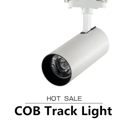 

2020 LED COB 24degree Track Light AC220V Spotlight Adjustable Rail Track Lighting lamp for Mall Exhibition Office black/white