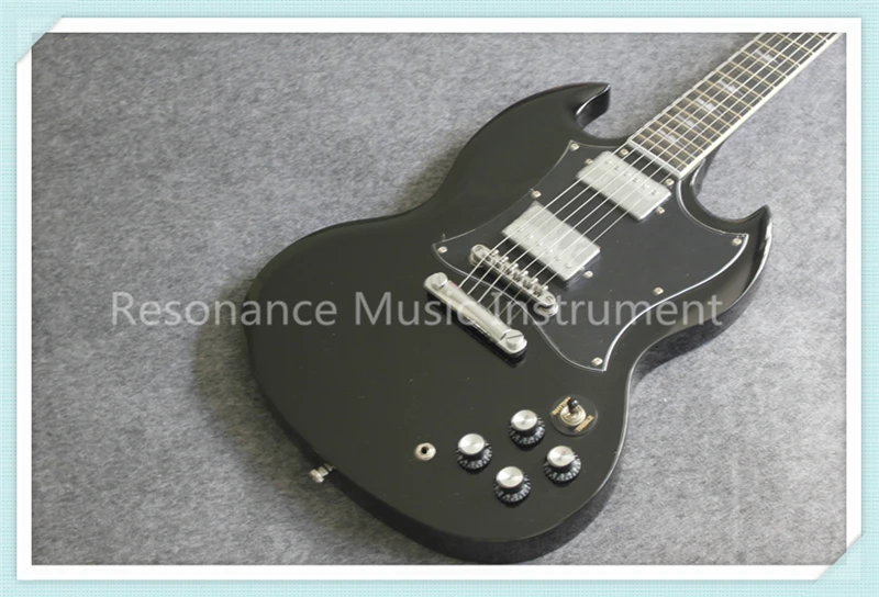 

High Quality Glossy Black Finish Angus Yang Suneye SG Guitars Electric Lefty Version Guitar Custom Available