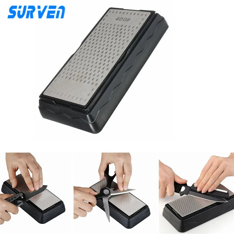 

SURVEN Double-Side Diamond Whetstone Knife Sharpening Stone Kitchen Chef Knife 400/1000 600/1000 Grit Sharpening Grindstone