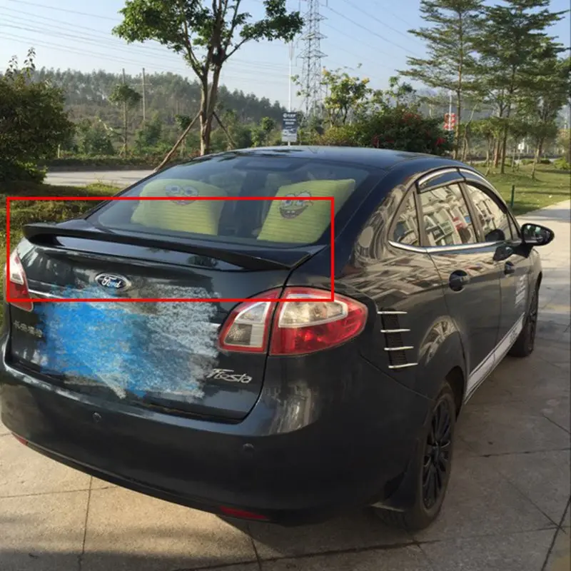 Автомобильный Стайлинг для Ford Fiesta Sedan 4 двери 2009 2016 АБС пластик Неокрашенный