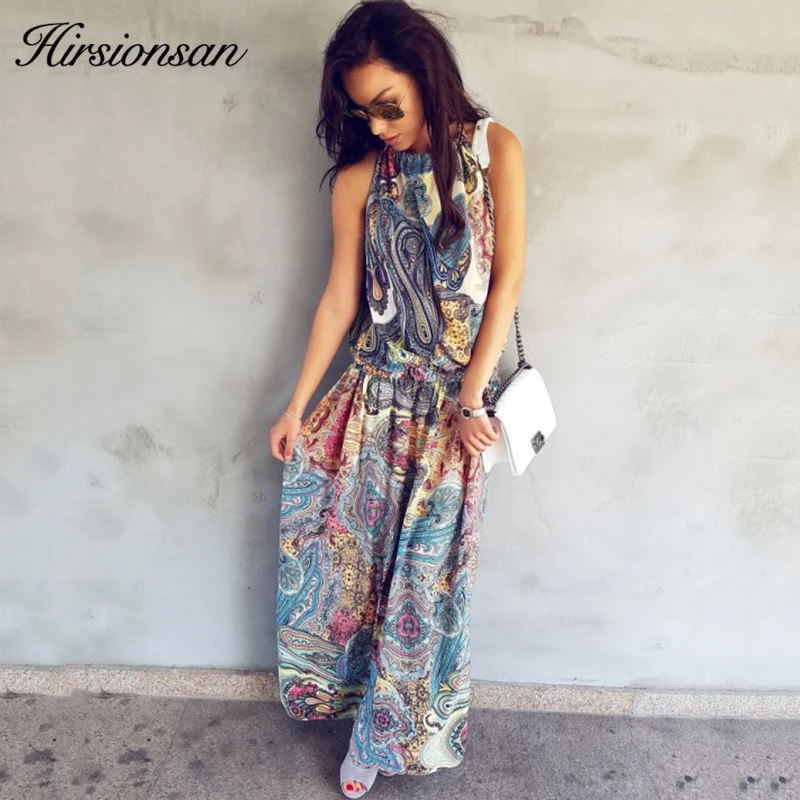 Hirsionsan Long Bohemian Dress 2017 Summer Women Sundress