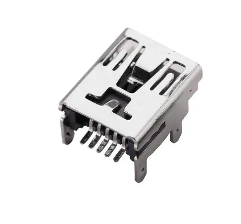 10 шт./лот Mini USB Тип B Женский 5 контактный SMT SMD PCB разъем четырехфутовый