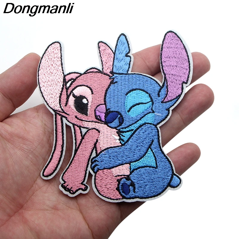 P3735 Dongmanli Alien Stitch вышитый аниме пришитый Железный значок на Аппликацию для одежды футболка рюкзак