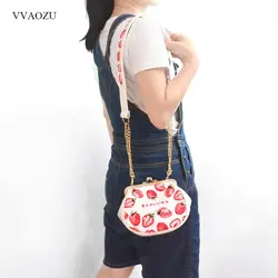 Harajuku ретро клатч клатчи Для женщин мини кошелек дамы Лолита с принтом клубники Сумки посланник сумки для девочек