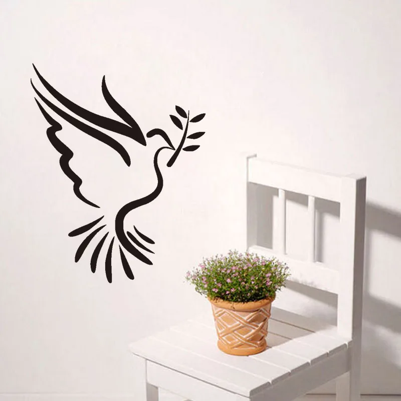 Dove Of Peace Wall Stickers Home Decor Living Room Door Decorative