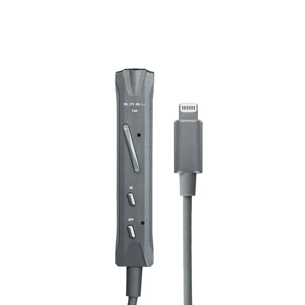 

SMSL i2 Portable Lightning DAC and Headphone Amplifier Built-in Microphone for iPhone iPad IOS