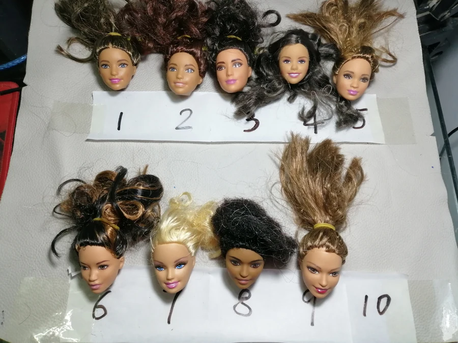 

B14-7 Original Foreign Trade World Beauty 1/6 OOAK NUDE Doll Head Mussed Lost Hair for DIY CarefulXXXXpurchase