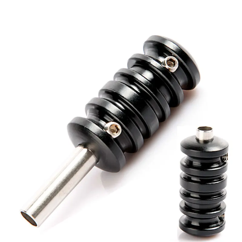 

22MM Aluminum Alloy Tattoo Grip with Back Stem for Tattoo Machine Gun Supply Black #VH8903