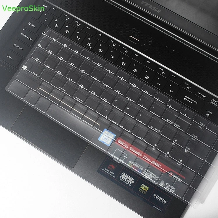 Ультратонкий чехол из ТПУ с клавиатурой для игрового ноутбука MSI GS65 P65 WS65 PS42 PS63